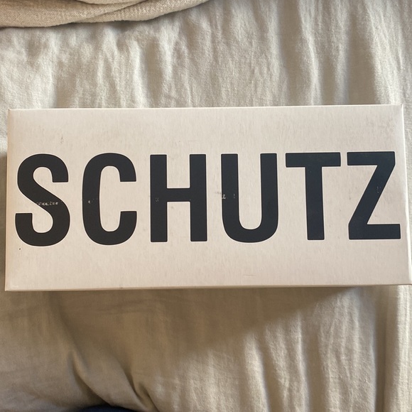 SCHUTZ Square Toe Lizzie Slide Studded Sandals Orange Silver Jelly Rubber New 10 - Picture 3 of 9